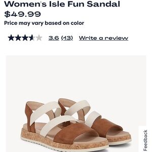 Dr. Scholl's Brown and Cream Sandals
